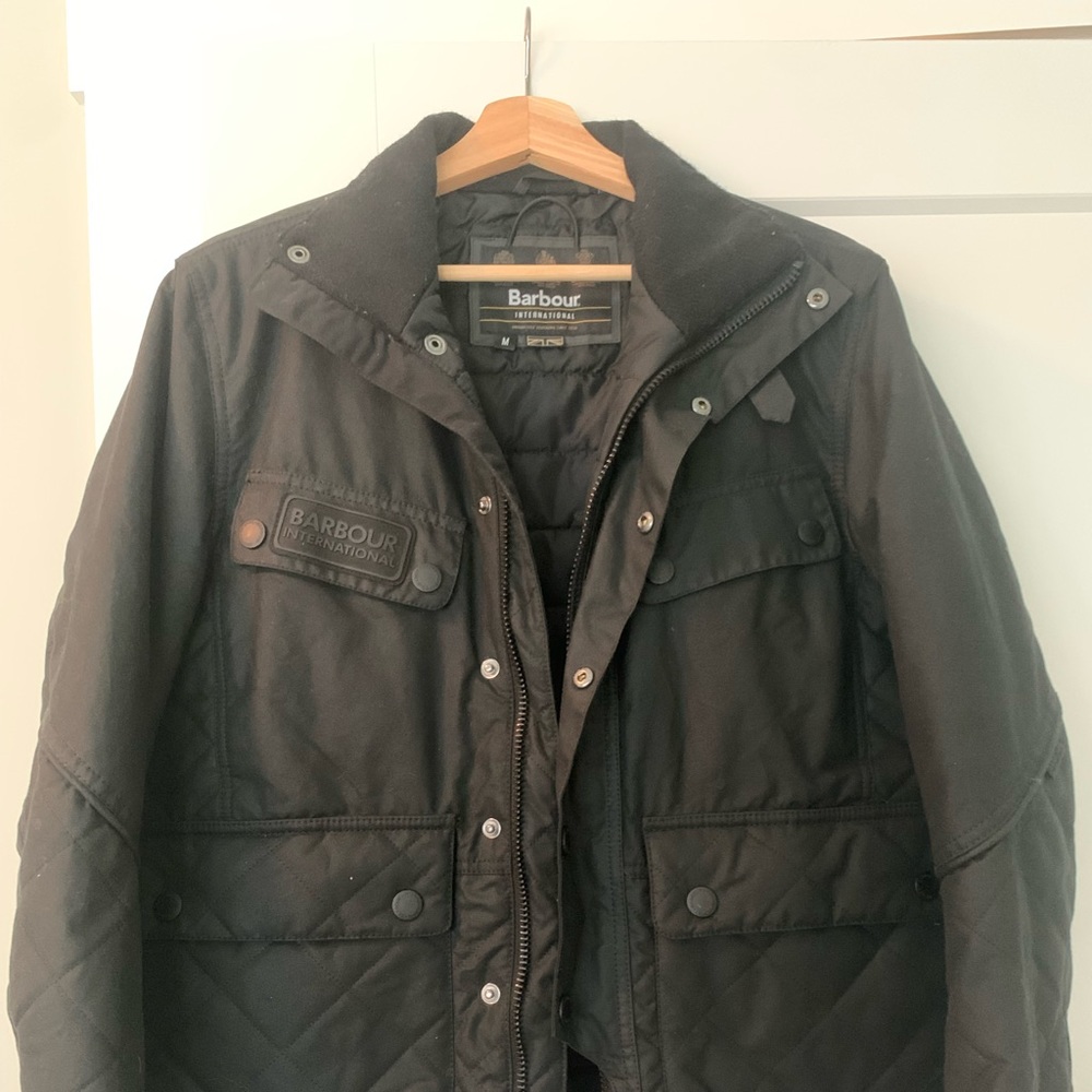 Mens Barbour M jacket. Barbour international motorcycle jacket. Black